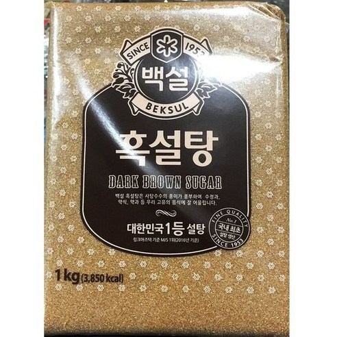 제이큐 흰설탕 조미료 설탕 식당 식자재 주방 식재료 백설 흑설탕 1kg X ( 2매입 ), 2개