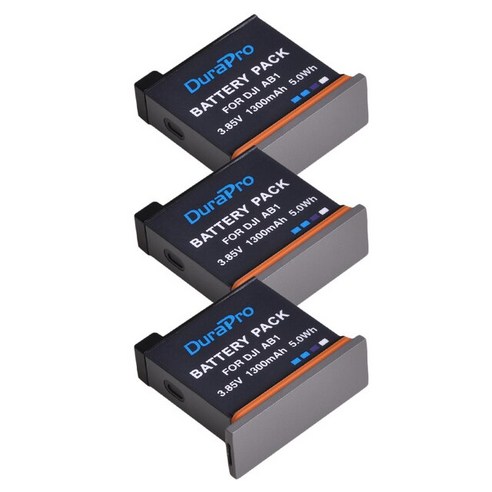 DJI 오즈모 액션 3pcs 1300mAH AB1 충전식 리튬 이온 배터리 팩 Osmo AB1 액션 스포츠 카메라 용 LED 3 포트 USB 충전기, 3 배터리, 3 Battery