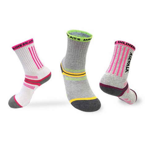 기타브랜드 SRK 아동용 종합 스포츠 양말 인라인 롱보드, E3 XS 핑크화이트