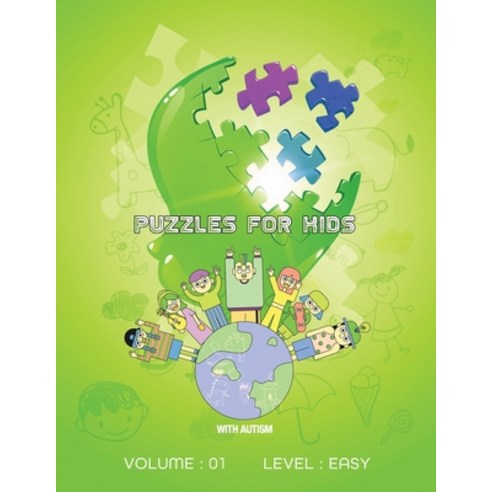 영문도서) Puzzles for kids with autism: Fun puzzles word games and brain  teasers A