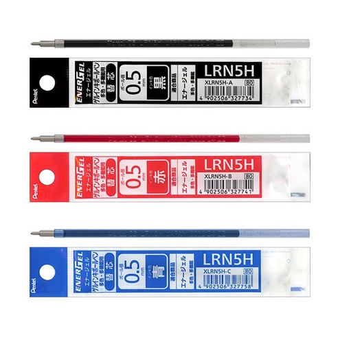 PENTEL 펜텔 에너겔 3색 2색 볼펜 멀티펜 다색펜 리필 LRN5H Energel 리필심 0.5mm 1개입, 블루 에너겔다색리필 Best Top5