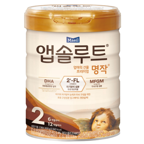 매일 앱솔루트 명작 2FL 분유 2단계 6개월부터 첫돌까지 800g, 1개