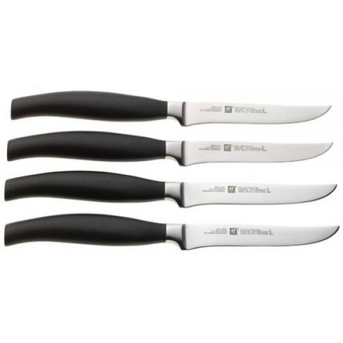 ZWILLING HENCKELS Five Star RazorSharp .4cm4.5인치 스테이크 나이프 4개 세트 00년 이상의 숙달에 의해 독일 공학