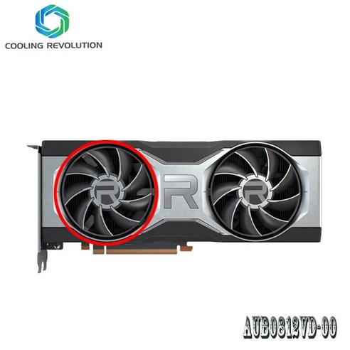 AMD Radeon RX 6700 XT 용 AUB0812VD-00 DC12V 0.45A 4 핀 그래픽 팬, 02 Left fan Best Top5