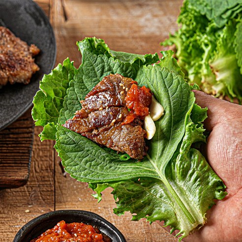 한땀푸드 수제 돼지갈비 양념 목살구이 용기
