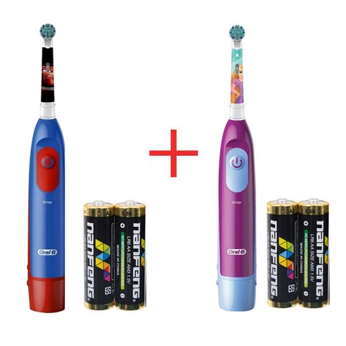 오랄비 어린이전동칫솔 1+1 (2개) 카즈 프린세스 유아전동칫솔 스테이지스 파워 전동칫솔, 2개