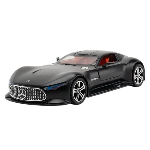 다이캐스트 1:24 벤츠 AMG 비전 그란 투리스모 레이싱카 합금 풀백 자동차 모형, 1개, 무광블랙