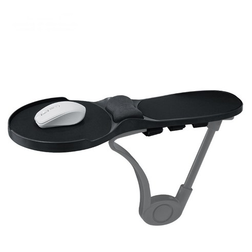 인체공학 암레스트 팔받침 겸용 마우스패드 사무실 손목보호 걸이대 책상의자 거치고정형 180도 조절, 1개 손목거치대