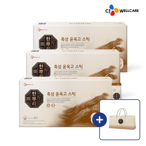 CJ 한뿌리 윤옥고스틱+쇼핑백, 90개, 10g
