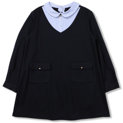 [레노마키즈] 여아 블루카라 분또 원피스_R1931O600