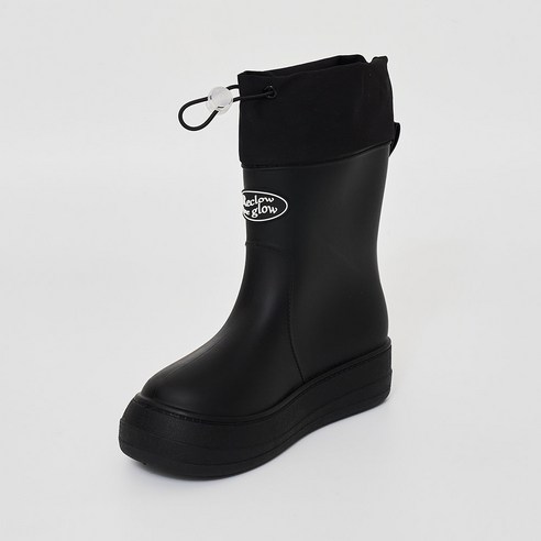 리끌로우 레인부츠 장화 RE-RAIN SHIRRING BOOTS BLACK 웨더웨어