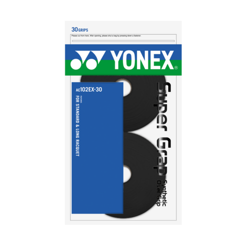 요넥스 그립 AC-102EX-30 롤그립은 타이트한 그립감, 뛰어난 쿠션성, 장수명으로 다양한 라켓 스포츠에 적합한 그립입니다.