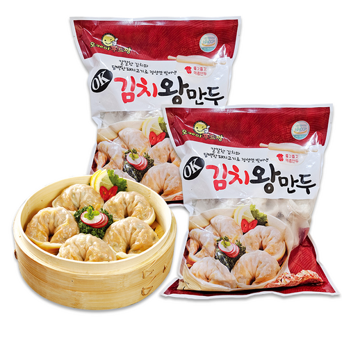 스마일유통 맛있는 OK 김치왕만두 - 손만두 | 쿠팡