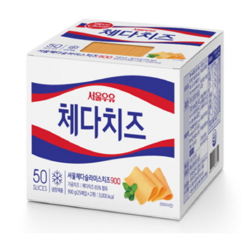 서울우유 체다슬라이스치즈, 900g, 1개