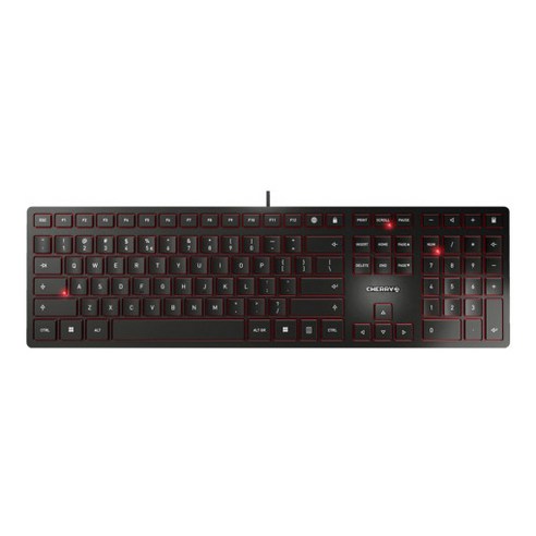 체리 키보드 KC6000 SLIM 무소음 사무용 슬림 키보드 (색상 선택) / 공식 판매점, 블랙