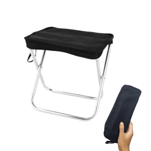 CODE99 초 경량 등산의자 캠핑의자 그라운드체어 미니 접이식 휴대용 의자, 1개, 블랙