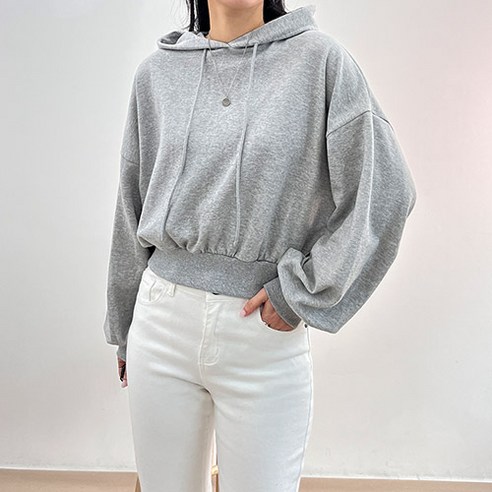 걸즈팩토리 여성용 도토칠크롭 세미크롭 후드티 국내제작