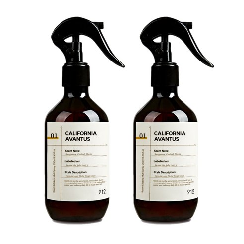 912 멀티 스프레이 드레스퍼퓸, 캘리포니아 어반투스, 250ml, 2개