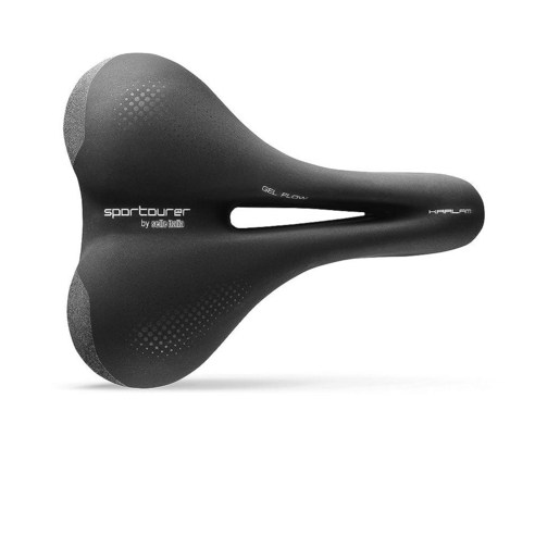 Selle Italia Kaalam Gel Flow 로드 및 트라이애슬론 자전거 안장 - 남성 여성 470g 블랙