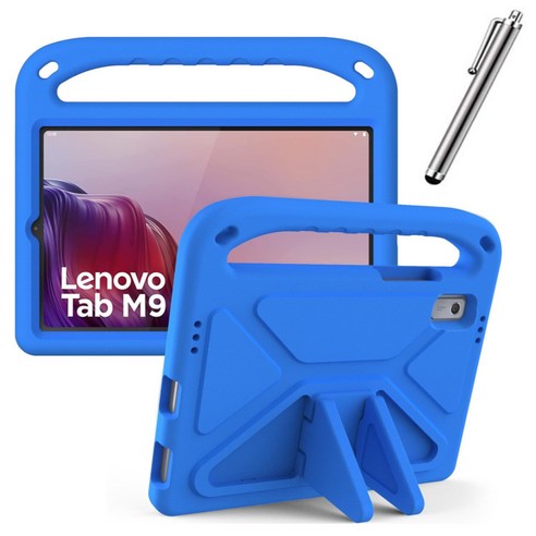 레노버탭 M9 전용 케이스 에바폼 스탠딩 커버 TB-310FU 아이친구 Lenovo Tab M9 9inch, 블루