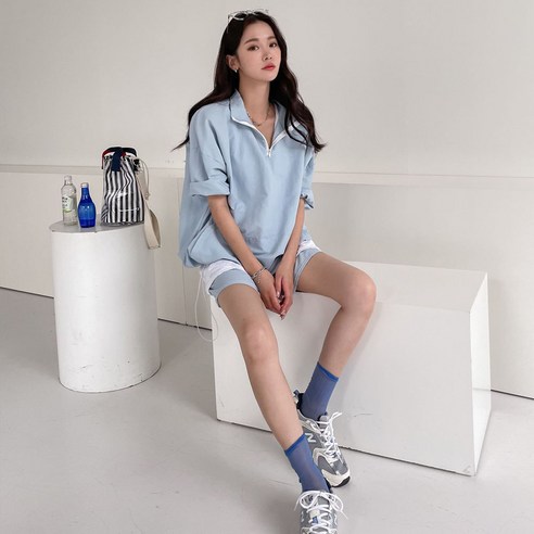 퍼니걸스 바람막이 집업 반바지 트레이닝 세트_1054