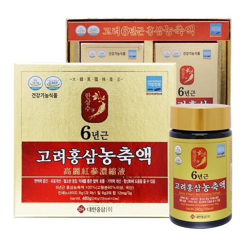 대한홍삼진흥공사 고려6년근홍삼농축액(240g x 2병), 2박스, 240g