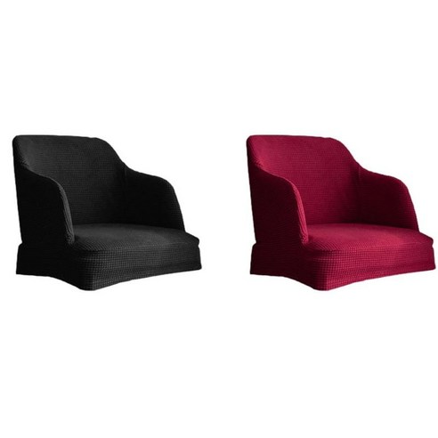 호텔을 위한 식당 장식을 위한 4x 의자 Slipcover 의자 보호자, 폴리에스터 섬유, 레드+블랙