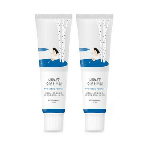   라운드랩 자작나무 수분 선 크림 50ml 1+1 (SPF 50+ PA++++), 2개