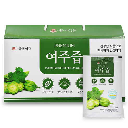 프리미엄 여주즙 100% 국내산 80ml 30포 HACCP 인증제품, 2.4L, 2개