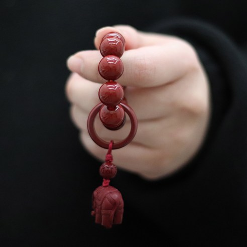 손안에 들어오는 평안, 붓다북 경면주사 코끼리 손가락 단주