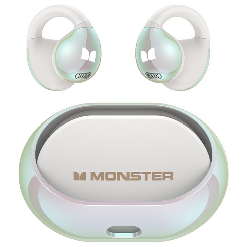 MONSTER몬스터 블루투스 이어폰 귀찌형 스포츠, 블랙, OPEN EAR AC600