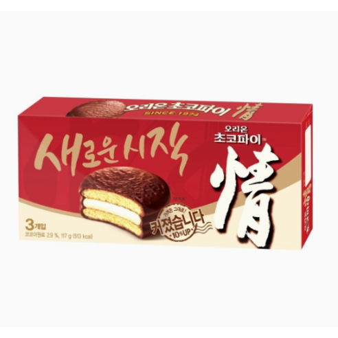 오리온 초코파이, 117g, 4개