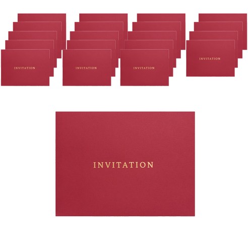 페이퍼포레스트 INVITATION 초대장 초청장 행사 봉투, 레드 INVITATION19.5x14.5, 20매