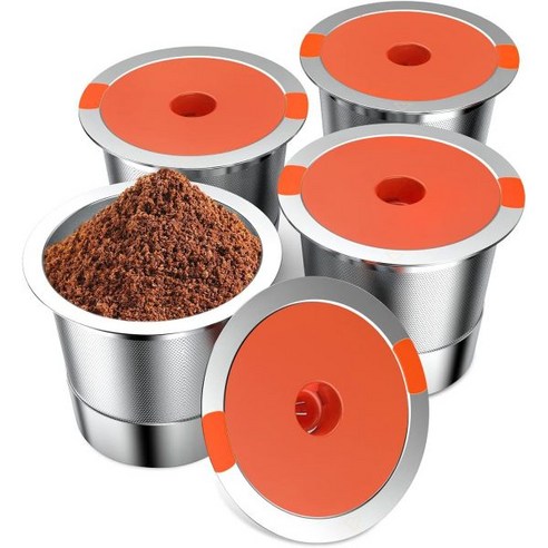 acofem 파드 커피 머신 머신기 K컵 큐리그용 포드 1.0 2.0 큐리그 싱글 컵 메이, 4 Count (Pack of 1)