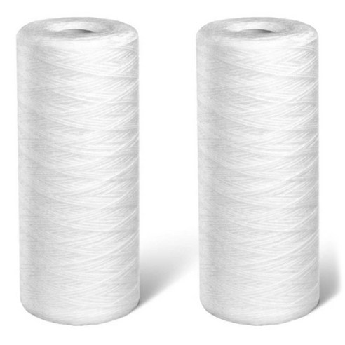 AFBEST 2 pcs 5 마이크로 미터 10x4.25 인치 문자열 상처 퇴적물 필터 집 전체 여과 10 ro 장치 용, 하얀색