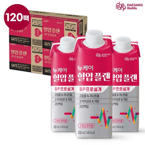 대상 뉴케어 혈압플랜 저당 고단백 식사대용식, 30개, 200ml