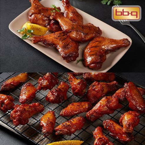 [비비큐] BBQ 자메이카 통다리 바베큐 170g x 7팩+ 매콤달콤 닭날개640g x1팩