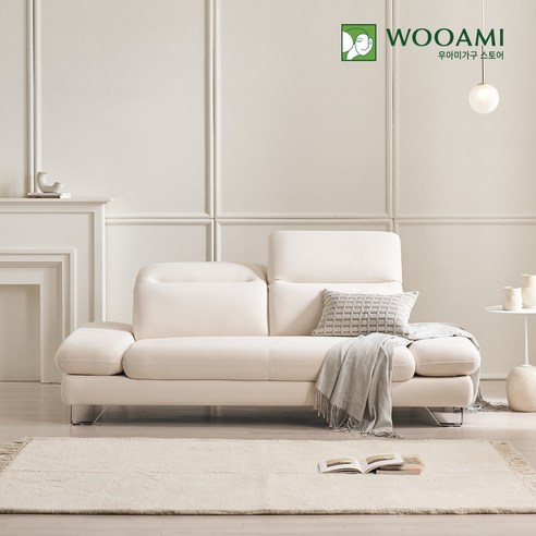 우아미가구 리썸 3인 아쿠아텍스 소파 2color, 라이트그레이