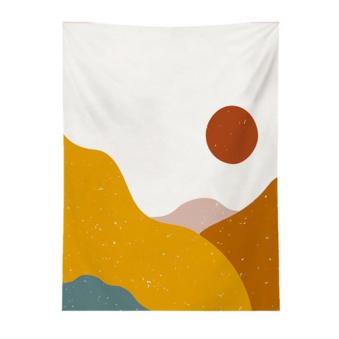 DFMEI 괘포 모던 심플 아트 장식 괘포 배경 벽포 가능, 색깔7, 95-73cm 연모