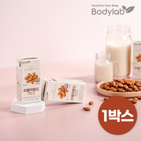 바디랩 리얼아몬드 95.5 190ml 24팩 x 1박스(총 24팩), 24개 아몬드브리즈