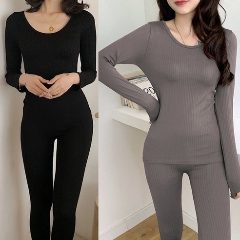 러브핑코 골지 슬림 히트 내복 2P