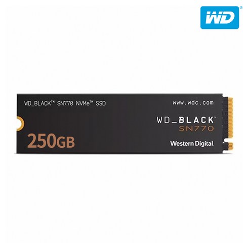 WD BLACK SN770 NVMe SSD, WDS250G3X0E, 250GB