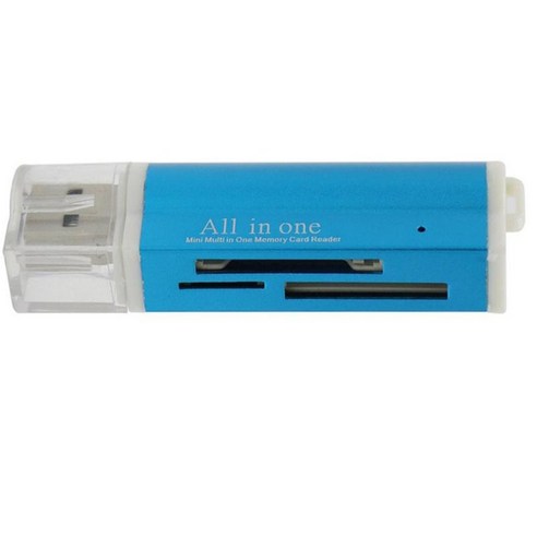 SD 마이크로 SDHC TF MS M2를 포함한 디지털 메모리 카드용 고속 4 in 1 USB 카드 리더기 메모리 카드에서 컴퓨터, 블루, 설명, 설명