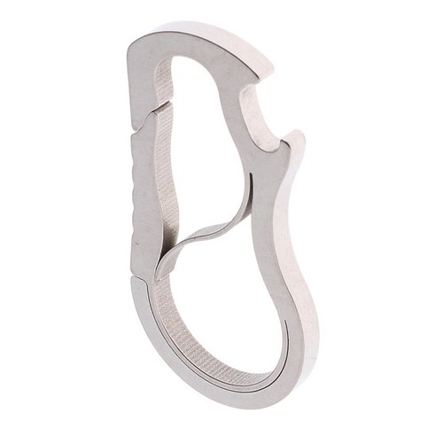 캠핑 낚시 하이킹 여행을 위한 2.1"/53mm 카라비너 후크 키체인 버클, 스테인레스 스틸, 실버