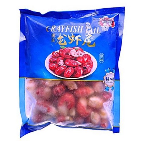 중국산 룽샤웨이 민물 가재 꼬리 마라룽샤 냉동가재 500g, 5개, 500g