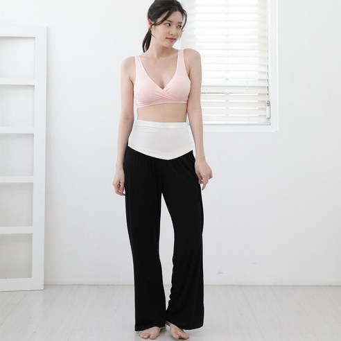 쁘띠마리에 심리스 레이온 임부용 요가바지