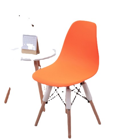Elastic 의자 커버 Eames 의자 커버 북유럽 쉘 의자 커버 간단한 현대 식당 의자 커버, 오렌지, 伊姆斯椅套常规款
