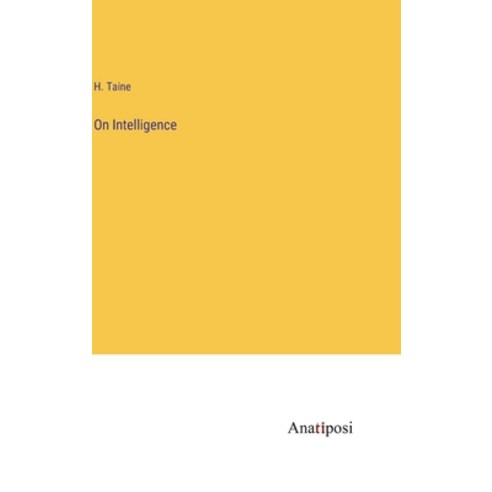 (영문도서) On Intelligence Hardcover, Anatiposi Verlag, English, 9783382109837