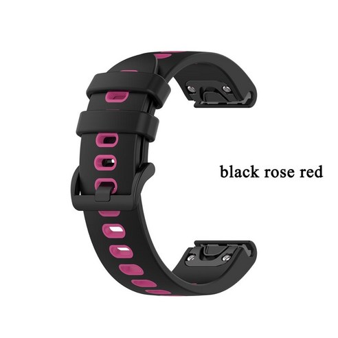 Garmin Fenix 6S Pro Solar Sapphire 5S Plus 스트랩 가민 QUICKFIT 20mm 시계 줄 2 색 스크럽 고무 퀵 스트리핑 손목 밴드, #6, Quick Fit 20mm