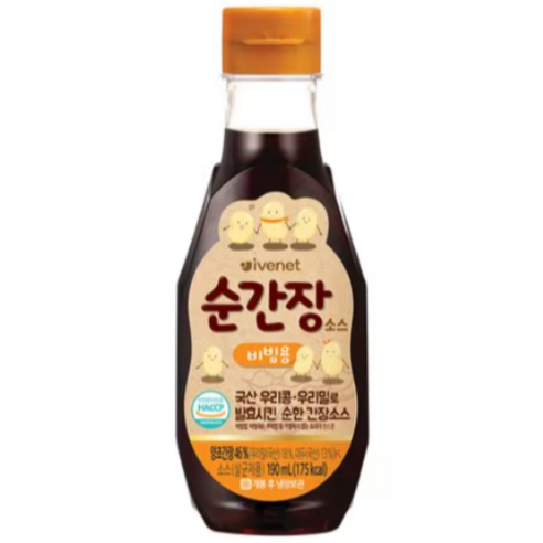 아이배냇베베 순간장 소스 190ml, 46% 양조간장 /..., 190ml, 3개 46% 양조간장 / 비빔용 × 190ml × 3개 섬네일